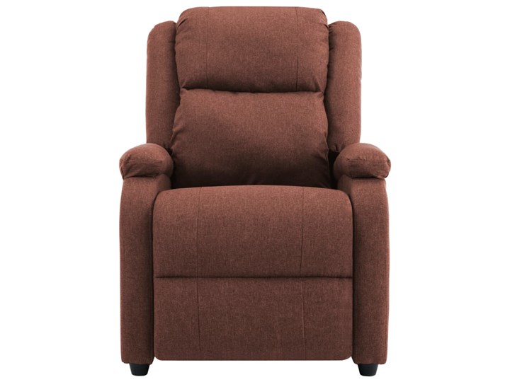 vidaXL Rozkładany fotel telewizyjny, brązowy, tapicerowany tkaniną Szerokość 71 cm Fotel rozkładany Kategoria Fotele do salonu Tworzywo sztuczne Drewno Pomieszczenie Salon