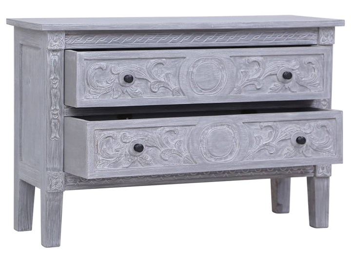 vidaXL Komoda z 2 szufladami, 90x30x60 cm, lite drewno mahoniowe Z szufladami Szerokość 90 cm Głębokość 30 cm Szerokość 105 cm Pomieszczenie Garderoba