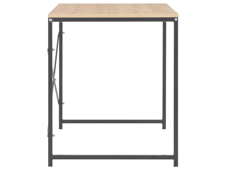 vidaXL Biurko komputerowe, czarne i dębowe, 120 x 60 x 70 cm Płyta MDF Szerokość 120 cm Metal Styl Nowoczesny Głębokość 60 cm Styl Industrialny