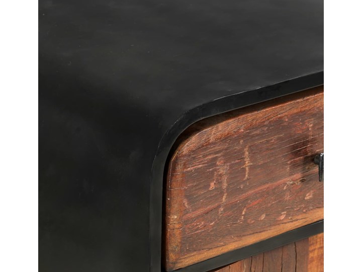 vidaXL Komoda, lite drewno z odzysku, 140 x 35 x 76 cm Szerokość 140 cm Z szafkami i szufladami Głębokość 35 cm Kolor Brązowy