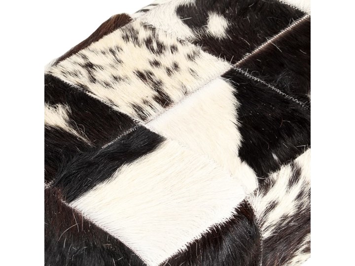 vidaXL Ławka 110 cm, czarna, patchworkowa, prawdziwa kozia skóra Materiał obicia Skóra naturalna