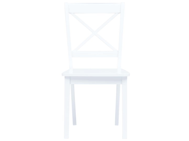 vidaXL 5-częściowy zestaw mebli do jadalni, drewno kauczukowca, biały Liczba krzeseł 4 krzesła