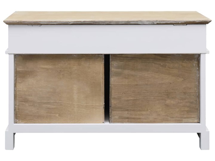 vidaXL Ławka do przedpokoju, 70 x 35 x 45 cm, drewno paulownia Skrzynia Kolor Biały
