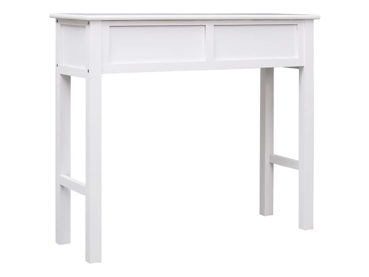 vidaXL Stolik konsola, biały, 90 x 30 x 77 cm, drewniany Drewno Płyta MDF Szerokość 90 cm Kategoria Konsole Głębokość 30 cm Z szufladą Styl Tradycyjny