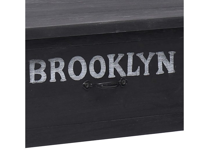 vidaXL Stolik konsola, czarny, 90 x 30 x 77 cm, drewniany Drewno Kategoria Konsole Głębokość 30 cm Metal Szerokość 90 cm Z szufladą Styl Tradycyjny