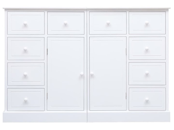vidaXL Komoda z 10 szufladami, biała, 113 x 30 x 79 cm, drewniana Szerokość 113 cm Szerokość 105 cm Głębokość 30 cm Drewno Płyta MDF Z szafkami i szufladami Kategoria Komody