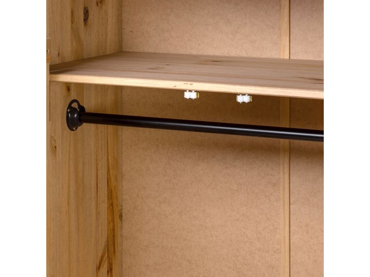 vidaXL Szafa trzydrzwiowa, 118 x 50 x 171,5 cm, sosna, seria Panama Drewno Głębokość 50 cm Szerokość 118 cm Kolor Brązowy