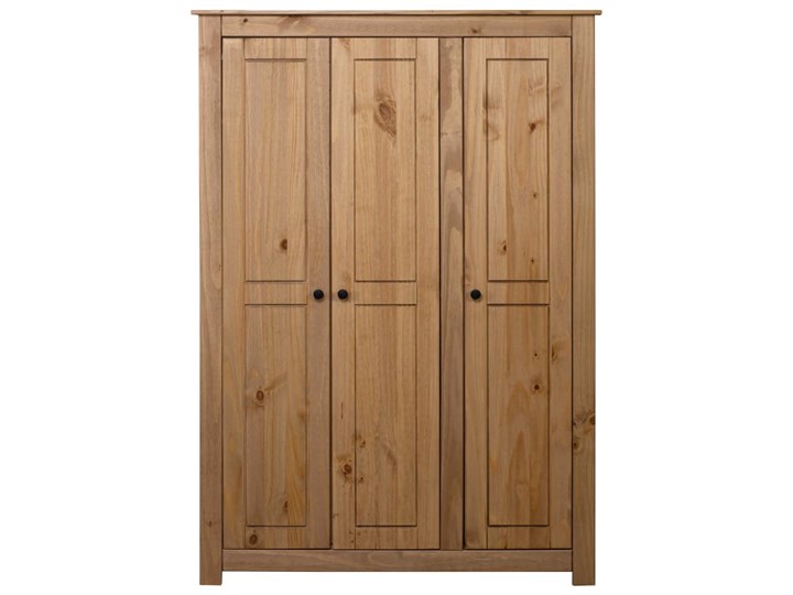 vidaXL Szafa trzydrzwiowa, 118 x 50 x 171,5 cm, sosna, seria Panama Głębokość 50 cm Szerokość 118 cm Drewno Lustro Styl Rustykalny