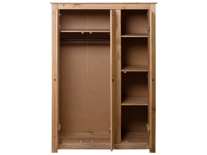 vidaXL Szafa trzydrzwiowa, 118 x 50 x 171,5 cm, sosna, seria Panama Szerokość 118 cm Drewno Głębokość 50 cm Kolor Brązowy