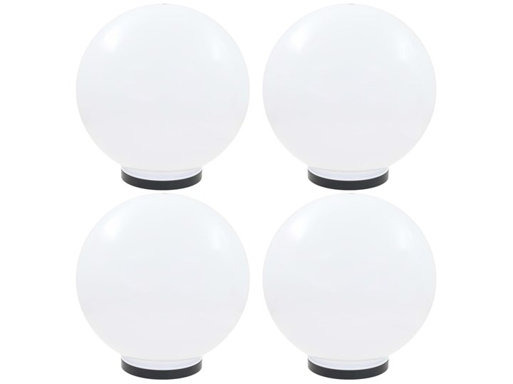 vidaXL Lampy ogrodowe LED, 4 szt., kuliste, 40 cm, PMMA Lampa stojąca Kolor Biały