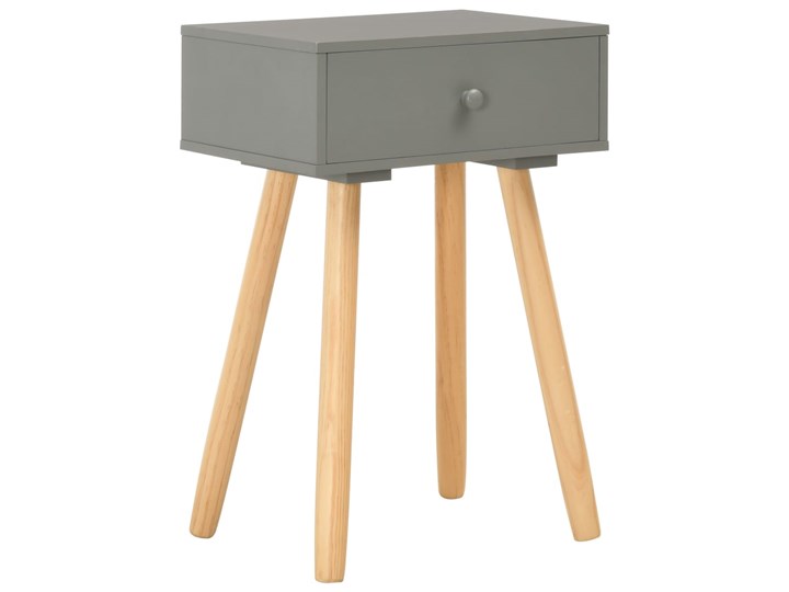 vidaXL Stoliki nocne, 2 szt., szare, drewno sosnowe Kategoria Szafki i regały Sosna Szerokość 40 cm Wysokość 61 cm Płyta MDF Głębokość 30 cm Płyta laminowana Pomieszczenie Sypialnia