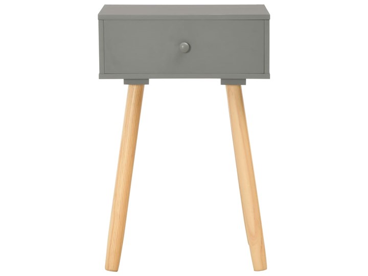 vidaXL Stoliki nocne, 2 szt., szare, drewno sosnowe Sosna Pomieszczenie Salon Wysokość 61 cm Głębokość 30 cm Płyta laminowana Płyta MDF Szerokość 40 cm Pomieszczenie Sypialnia