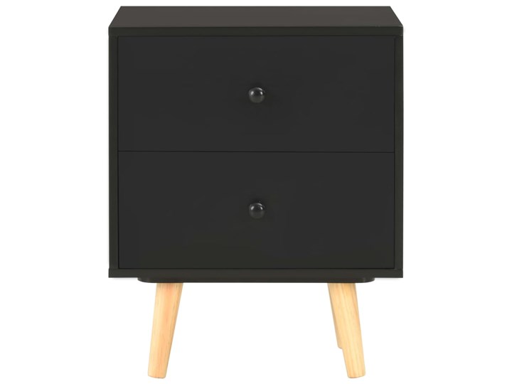 vidaXL Szafki nocne, 2 szt., czarne, 40x30x50 cm, lite drewno sosnowe Płyta MDF Płyta laminowana Sosna Pomieszczenie Sypialnia