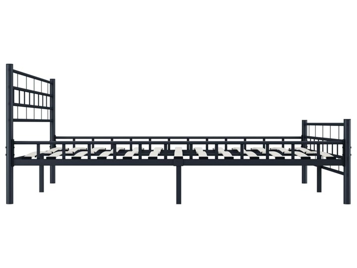 vidaXL Rama łóżka, czarna, stalowa, 160 x 200 cm Łóżko metalowe Metal Pojemnik na pościel Bez pojemnika Kategoria Łóżka do sypialni