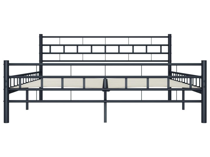 vidaXL Rama łóżka, czarna, stalowa, 160 x 200 cm Metal Łóżko metalowe Kategoria Łóżka do sypialni