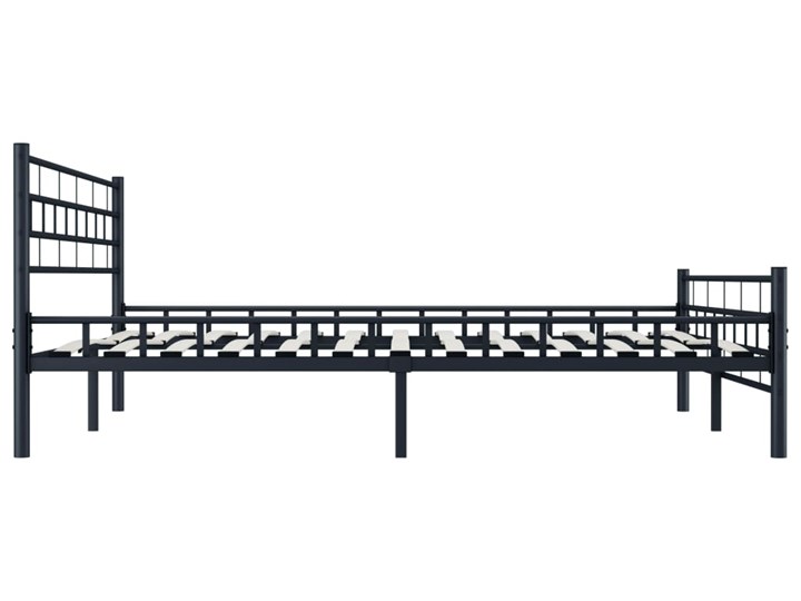 vidaXL Rama łóżka, czarna, stalowa, 200 x 200 cm Metal Liczba miejsc Dwuosobowe Łóżko metalowe Pojemnik na pościel Bez pojemnika