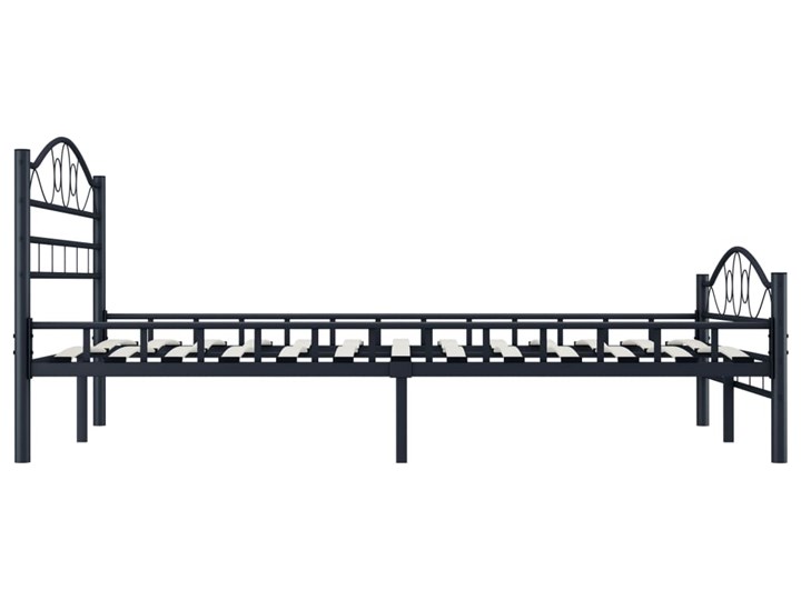 vidaXL Rama łóżka, czarna, stalowa, 120 x 200 cm Metal Pojemnik na pościel Bez pojemnika Łóżko metalowe Kolor Czarny