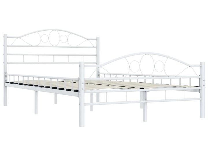 vidaXL Rama łóżka, biała, metalowa, 120 x 200 cm Kategoria Łóżka do sypialni Łóżko metalowe Kolor Biały