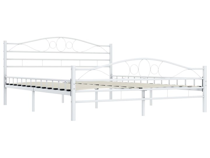 vidaXL Rama łóżka, biała, metalowa, 140 x 200 cm Łóżko metalowe Kategoria Łóżka do sypialni