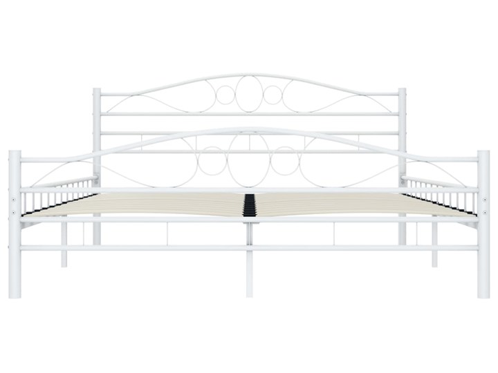vidaXL Rama łóżka, biała, metalowa, 140 x 200 cm Łóżko metalowe Kategoria Łóżka do sypialni Styl Tradycyjny