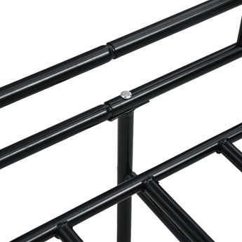 vidaXL Rama leżanki, czarna, metalowa, 90 x 200 cm