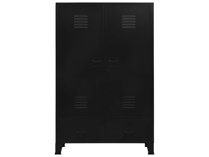 vidaXL Szafa w stylu industrialnym, czarna, 90x40x140 cm, stal Metal Plastik Tworzywo sztuczne Szerokość 90 cm Typ Gotowa