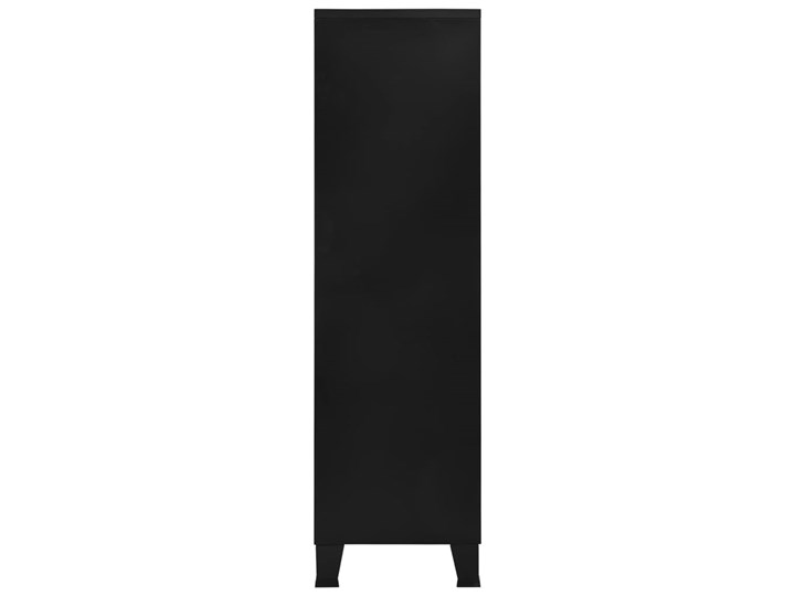 vidaXL Szafa w stylu industrialnym, czarna, 90x40x140 cm, stal Metal Plastik Szerokość 90 cm Tworzywo sztuczne Ilość drzwi Dwudrzwiowe