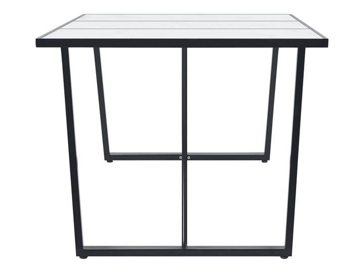 vidaXL Stół jadalniany, biały, 180 x 90 x 75 cm, hartowane szkło Metal Marmur Pomieszczenie Stoły do kuchni