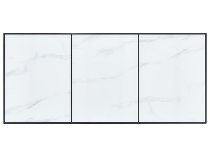vidaXL Stół jadalniany, biały, 180 x 90 x 75 cm, hartowane szkło Kategoria Stoły kuchenne Marmur Metal Kształt blatu Prostokątny