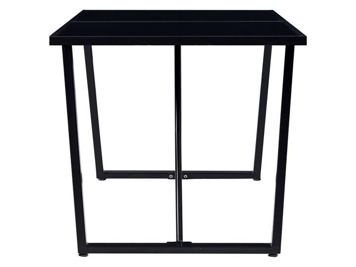 vidaXL Stół jadalniany, czarny, 140 x 70 x 75 cm, hartowane szkło Metal Kształt blatu Prostokątny