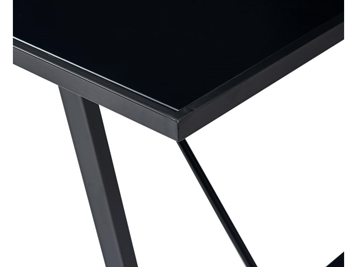 vidaXL Stół jadalniany, czarny, 140 x 70 x 75 cm, hartowane szkło Metal Pomieszczenie Stoły do jadalni