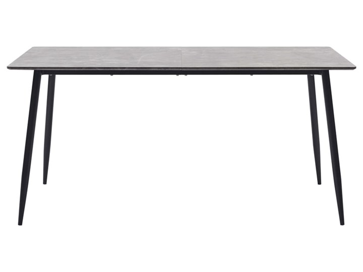 vidaXL Stół jadalniany, szary, 160 x 80 x 75 cm, MDF Metal Stal Drewno Płyta MDF Pomieszczenie Stoły do jadalni Średnica