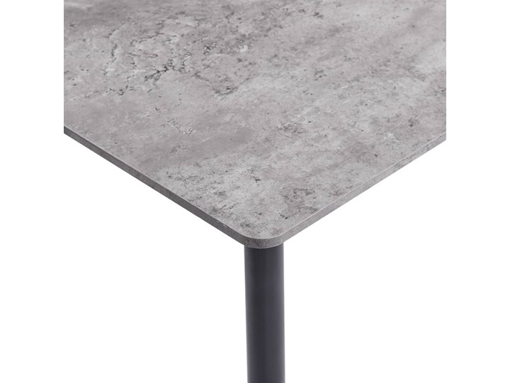 vidaXL Stół jadalniany, szary, 160 x 80 x 75 cm, MDF Płyta MDF Drewno Metal Stal Szerokość(n) 80 cm