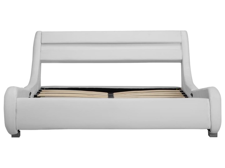 vidaXL Rama łóżka z LED, biała, sztuczna skóra, 120 x 200 cm Łóżko tapicerowane Ekoskóra Drewno Kategoria Łóżka do sypialni Skóra naturalna Łóżko skórzane Rozmiar materaca 120x200 cm