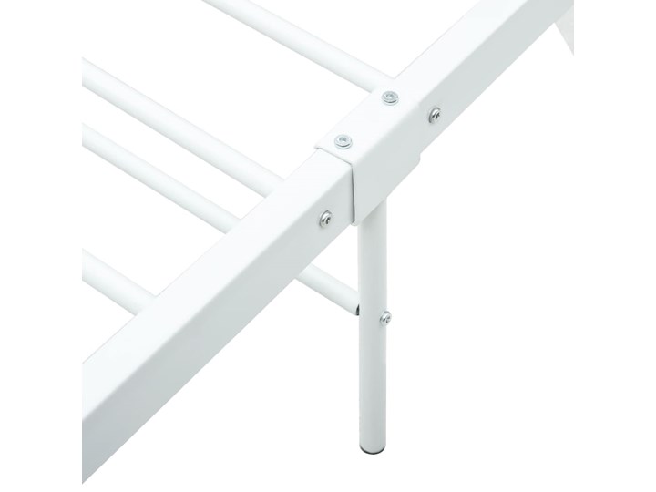 vidaXL Rama łóżka, biała, metalowa, 90 x 200 cm Łóżko metalowe Liczba miejsc Jednoosobowe