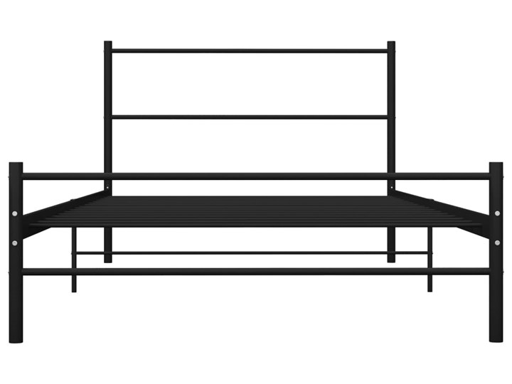 vidaXL Rama łóżka, czarna, metalowa, 90 x 200 cm Łóżko metalowe Rozmiar materaca 90x200 cm