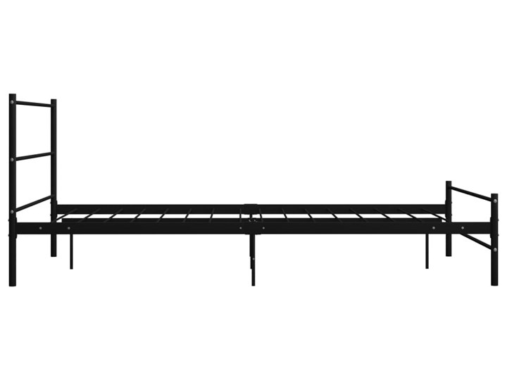 vidaXL Rama łóżka, czarna, metalowa, 140 x 200 cm Łóżko metalowe Pojemnik na pościel Bez pojemnika