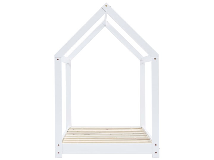 vidaXL Rama łóżka dziecięcego, biała, lite drewno sosnowe, 70 x 140 cm Płyta MDF Domki Rozmiar materaca 70x140 cm
