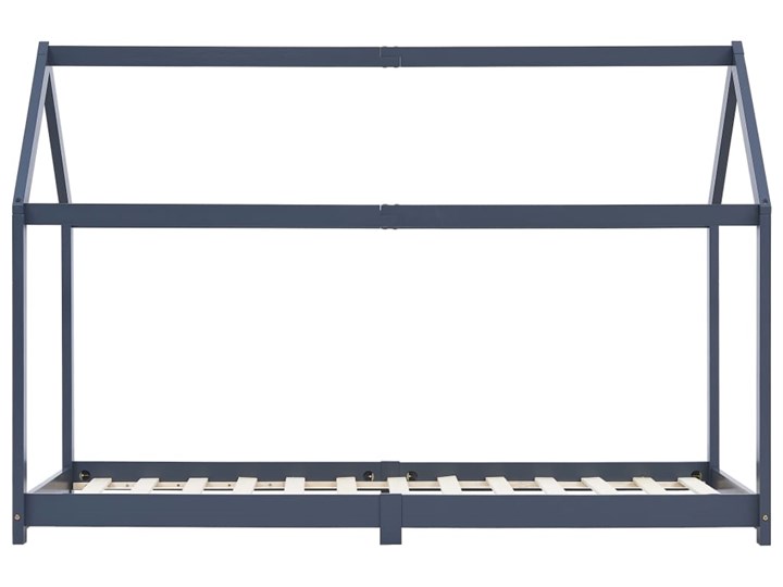 vidaXL Rama łóżka dziecięcego, szara, lite drewno sosnowe, 70 x 140 cm Płyta MDF Kategoria Łóżka dla dzieci Domki Kolor Granatowy