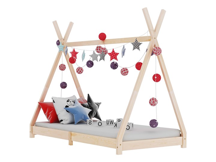 vidaXL Rama łóżka dziecięcego, lite drewno sosnowe, 90 x 200 cm Domki Płyta MDF Kategoria Łóżka dla dzieci Rozmiar materaca 90x200 cm