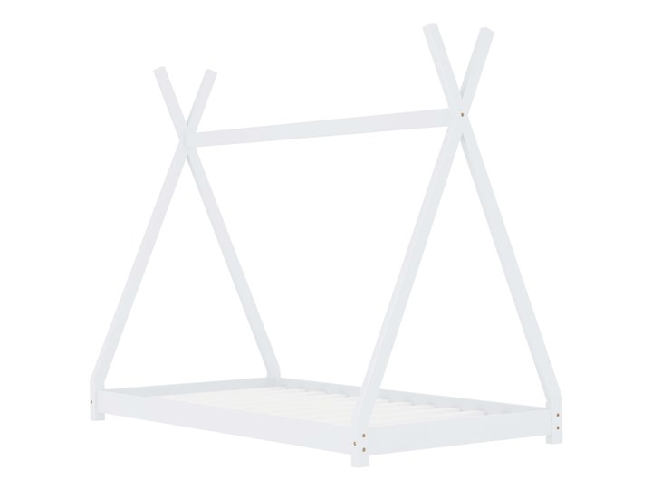 vidaXL Rama łóżka dziecięcego, biała, lite drewno sosnowe, 80 x 160 cm Domki Kolor Biały Płyta MDF Kategoria Łóżka dla dzieci