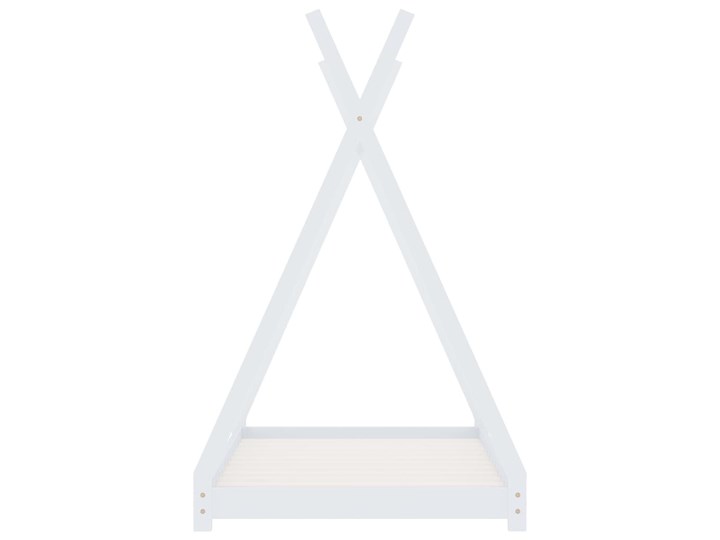 vidaXL Rama łóżka dziecięcego, biała, lite drewno sosnowe, 90 x 200 cm Domki Płyta MDF Kategoria Łóżka dla dzieci Kolor Biały