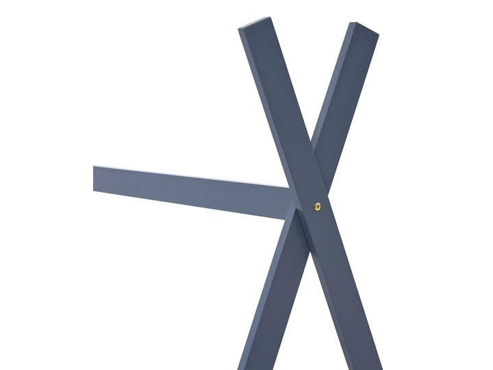 vidaXL Rama łóżka dziecięcego, szara, lite drewno sosnowe, 90 x 200 cm Domki Kolor Granatowy Płyta MDF Rozmiar materaca 90x200 cm