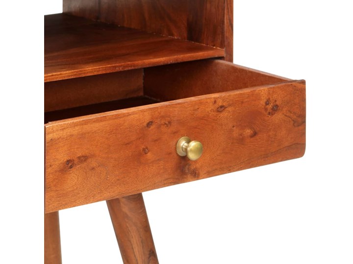 vidaXL Stolik typu konsola, 90 x 35 x 76 cm, lite drewno akacjowe Z szufladą Głębokość 35 cm Z półką Szerokość 90 cm Kategoria Konsole Pomieszczenie Przedpokój