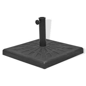 vidaXL Podstawa do parasola, kwadratowa, czarna, 19 kg, żywica