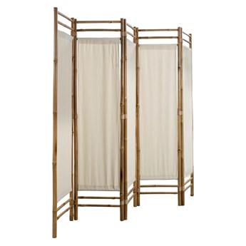 vidaXL 5-panelowy składany parawan z bambusowa i płótna, 200 cm