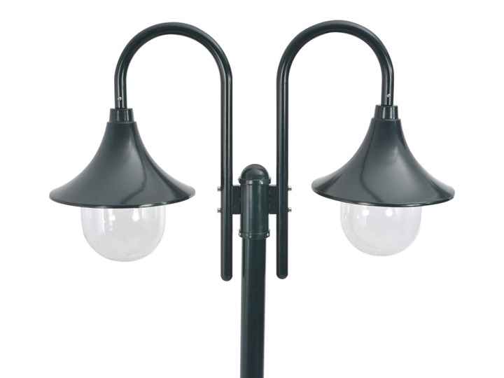 vidaXL Latarnia ogrodowa 2-punktowa, 220 cm, E27, ciemnozielona Kategoria Lampy ogrodowe Lampa stojąca Kolor Czarny