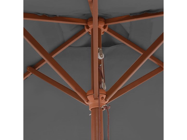 vidaXL Parasol ogrodowy na drewnianym słupku, 150 x 200 cm, antracyt Kategoria Parasole ogrodowe Parasole Kolor Szary