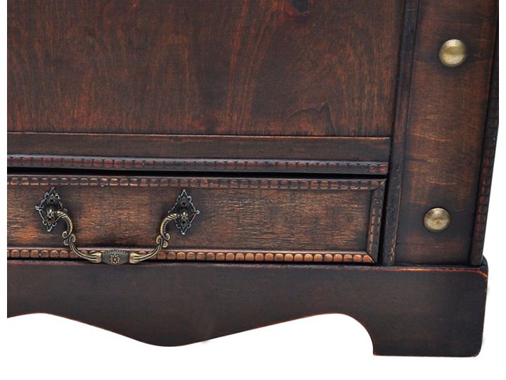 vidaXL Drewniany kufer, duży, brązowy Płyta meblowa Drewno Wysokość 42 cm Skrzynia Styl Vintage Kategoria Stoliki i ławy
