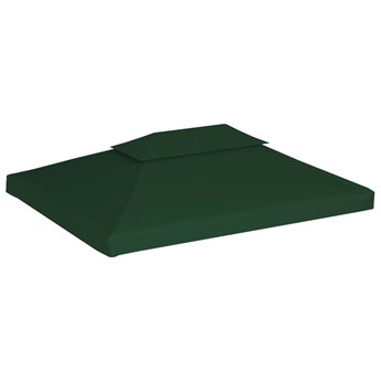 vidaXL Zadaszenie altany ogrodowej, 310 g/m², zielone, 3x4 m
